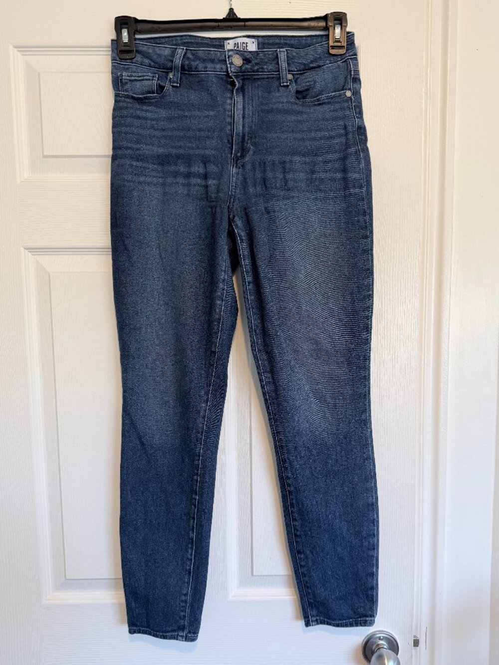 PAIGE Hoxton Ankle Skinny Jeans Medium Dark Wash Stretch Denim Size 29